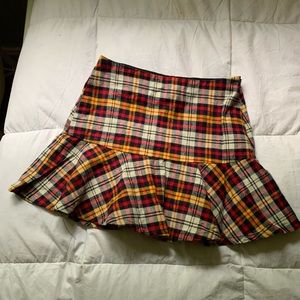 LF Millau Designer pleated plaid skirt